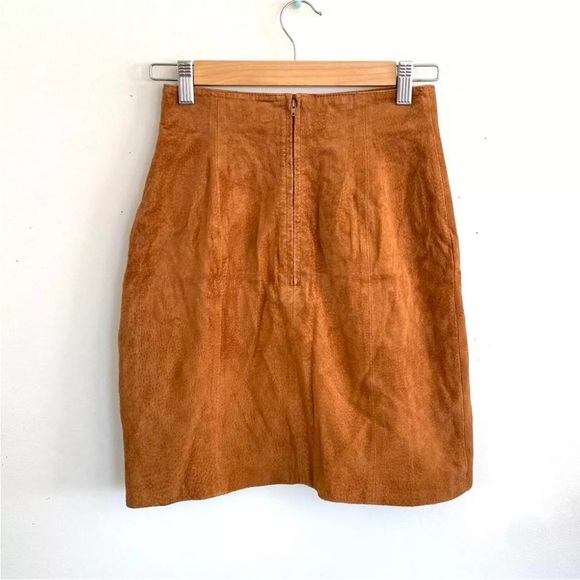 Wilson’s Leather vintage suede brown tan skirt Size 4 - Picture 6 of 7